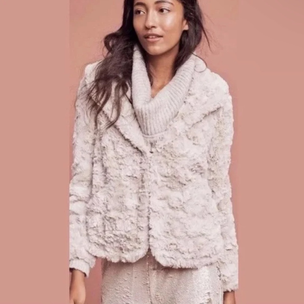 NWT Tiny Editions for Anthropologie Faux Fur Coat XL